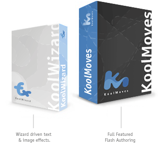koolmoves and koolwizard flash animation software boxes