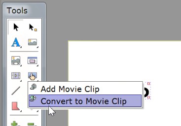 put text object inside a movie clip